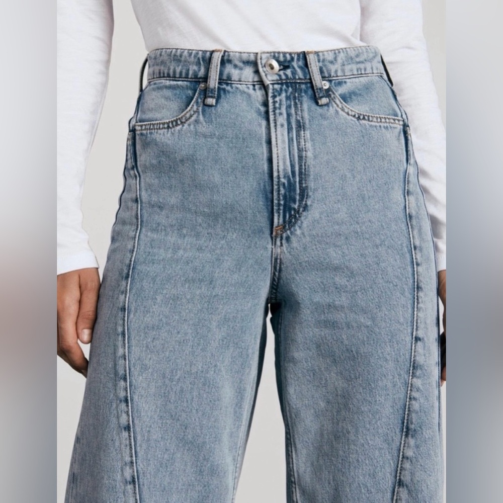 rag & bone Light Wash Wide-Leg Jeans - Picture 4 of 11